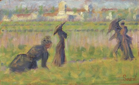 "Figures in a Landscape" Georges Seurat - Artwork on USEUM