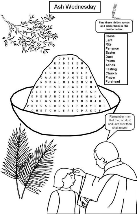 Ash Wednesday Coloring Pages - Best Coloring Pages For Kids | Ash wednesday, Lent, Sunday school ...