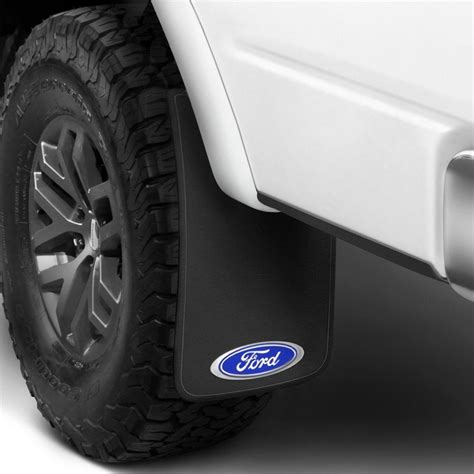 Plasticolor® 000539R01 - Easy Fit Black Mud Flaps with Ford Logo