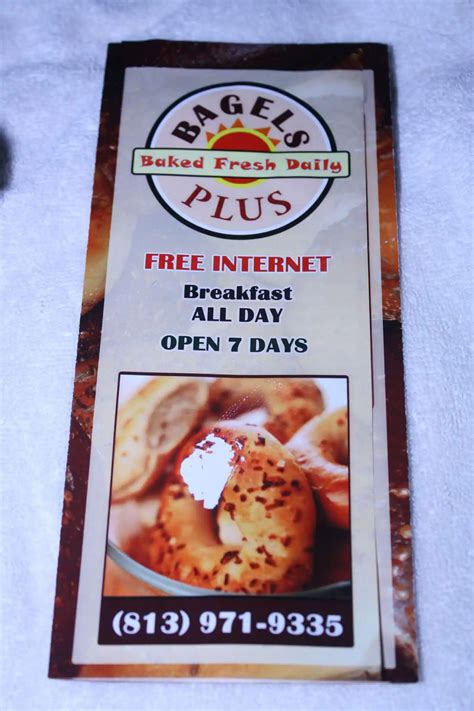 Bagel's Plus Menu, Menu for Bagel's Plus, University, Tampa Bay - Urbanspoon/Zomato