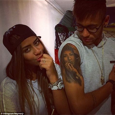 Neymar's sister Rafaella gets Barcelona star's eyes inked on arm to ...