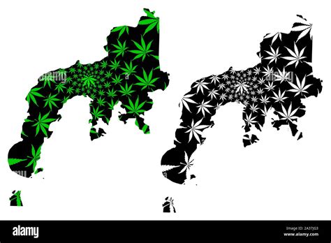 Zamboanga Peninsula Region (Regions and provinces of the Philippines) map is designed cannabis ...