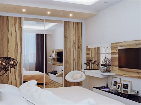 White and wood bedroom design | Interior Design Ideas