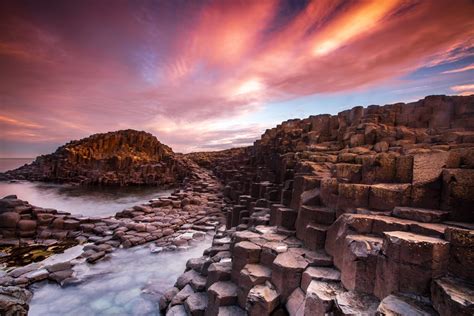 Giants Causeway Sunrise County Antrim Northern Ireland, United Kingdom