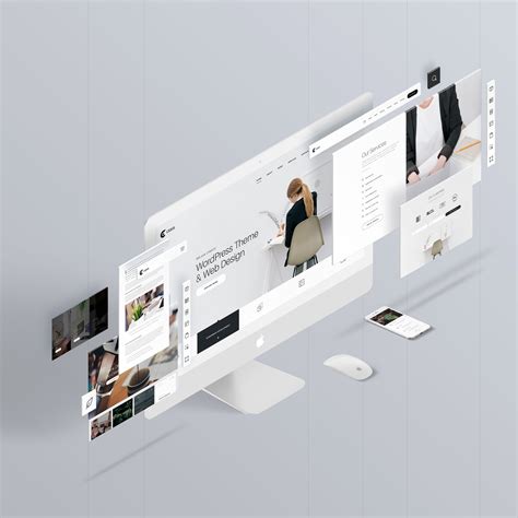 The Screens - Free Perspective PSD Mockup Template on Behance | Web ...