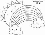 Rainbow Coloring Sheets Teaching Resources  TPT sketch template