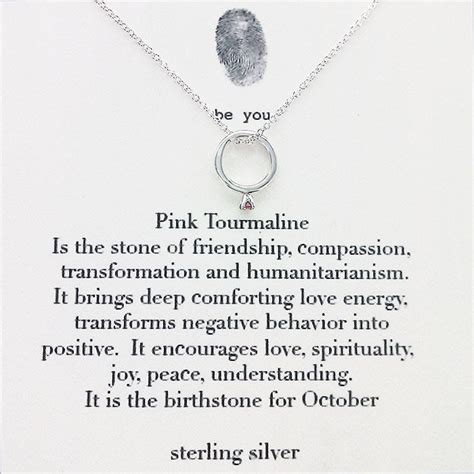 b.u. October Birthstone Pink Tourmaline Necklace – Sheva Jewelry