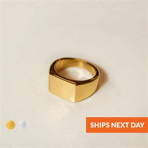 Personalized Rings for Women Signet Ring Gold Women - Etsy