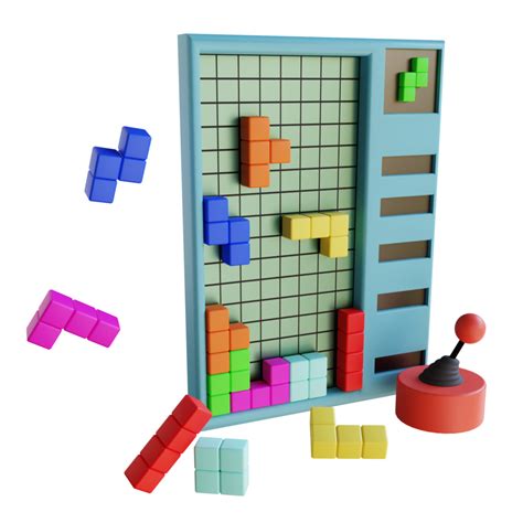 3d render tetris game 13361348 PNG