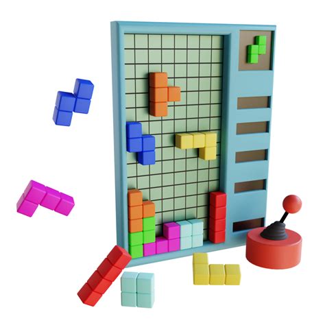 3d render tetris game 13361348 PNG