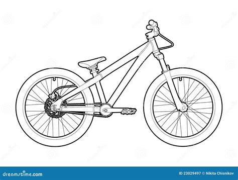 Outline bicycle stock vector. Illustration of outline - 23029497