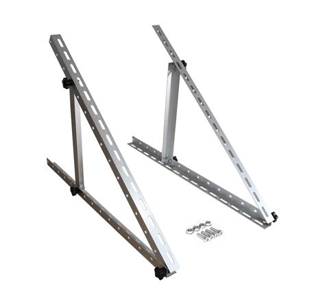 LOWENERGIE Adjustable Angle Solar Panel Mounting Brackets Frame Shed ...