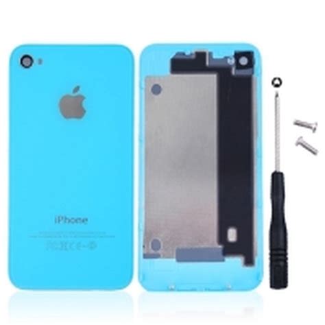 Back Cover For Apple iPhone 4 - Blue - Maxbhi.com