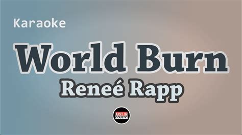 Reneé Rapp & Cast of Mean Girls- World Burn (Karaoke with Lyrics) - YouTube