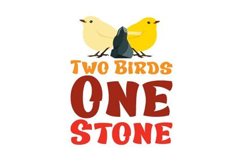 Two Birds One Stone SVG Cut file by Creative Fabrica Crafts · Creative ...