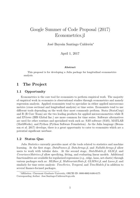 (PDF) Econometrics.jl