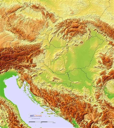 Topographic hillshade map of the Pannonian Basin [1849×2078] : MapPorn