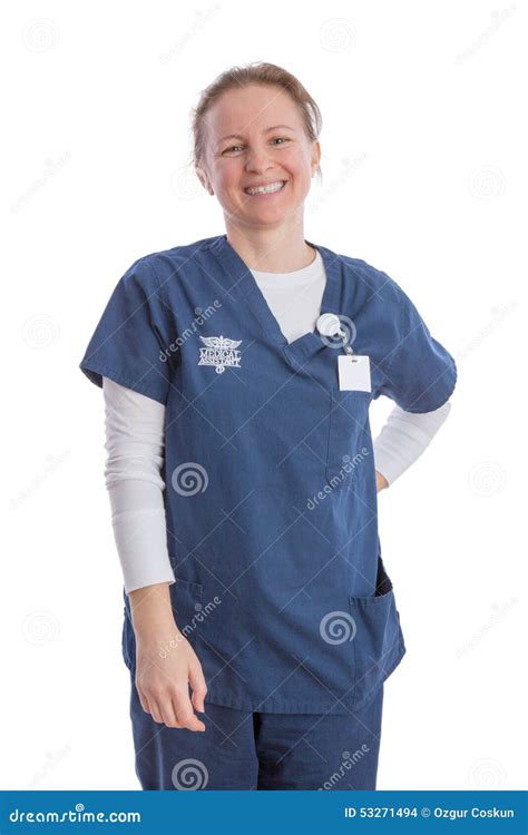 Smiling Happy Medical Assistant In Uniform Stock Photography ...