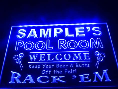 Pool room sign | Personalized | Light Signs Cave