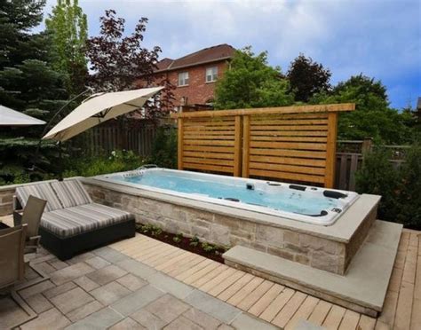 Gorgeous Backyard Swim Spa Installation Ideas | Backyard spa, Swim spa ...