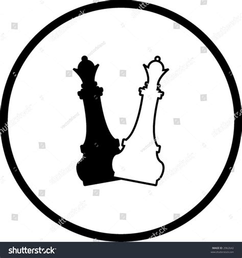 Chess Queen Pieces Symbol Stock Vector Illustration 2962642 : Shutterstock