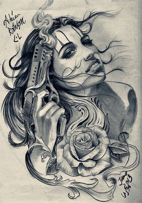 Gangster girl Chicano Drawings, Chicano Art Tattoos, Tatuajes Tattoos, Bild Tattoos, Body Art ...