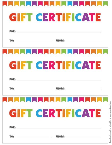 Free Printable Gift Certificate for Kids - Pjs and Paint