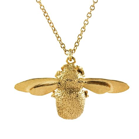 Alex Monroe Gold Plated Bumble Bee Necklace AM-OSNIGP – David Roberts Jewellery