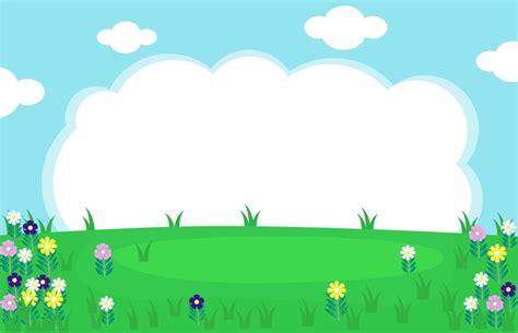 Cute beautiful garden background with cloudy sky with flowers 2424761 ...