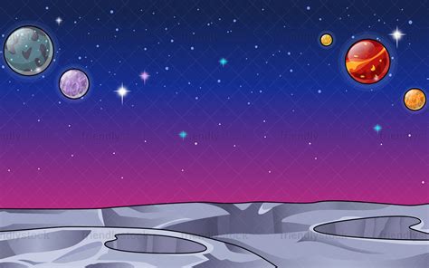 Free download Barren Alien World Space Background Cartoon Clipart Vector [1920x1080] for your ...