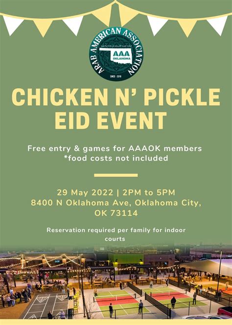 Chicken N' Pickle Eid Event | Arab American Associ