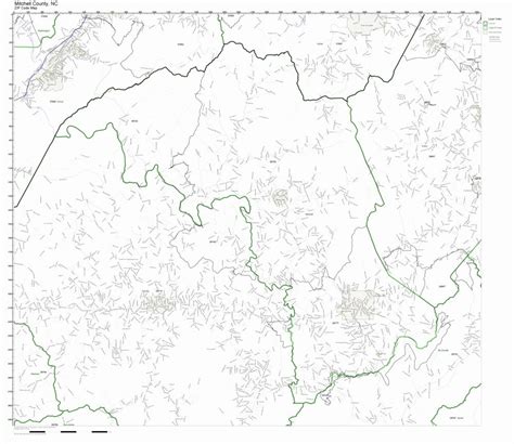 Mitchell County, North Carolina NC ZIP Code Map Not Laminated: Amazon.com: Office Products