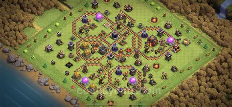 Farming Base TH10 with Link, Anti Everything, Hybrid - Clash of Clans - Town Hall Level 10 Base ...