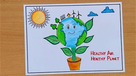 Healthy air Healthy Planet poster/Healthy Air Healthy Planet Drawing ...