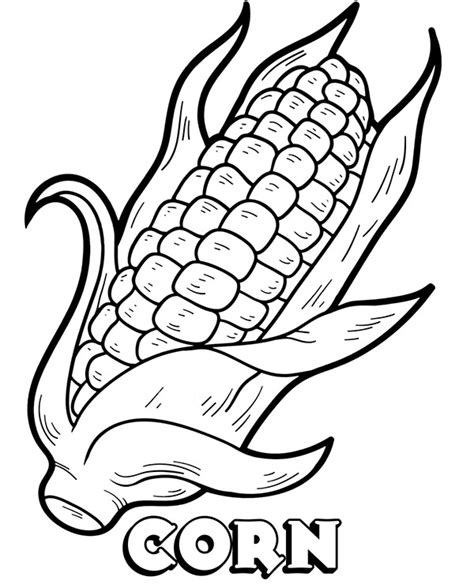 Corn Coloring Pages