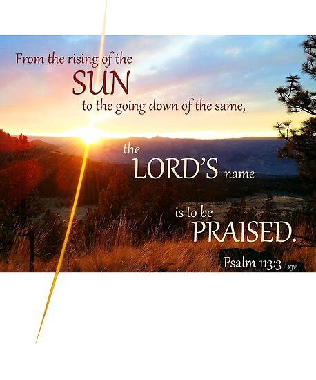 "Psalm 113:3 Bible Verse Sunset Sunrise Christian Sun Rays" Posters by DropPoint10 | Redbubble