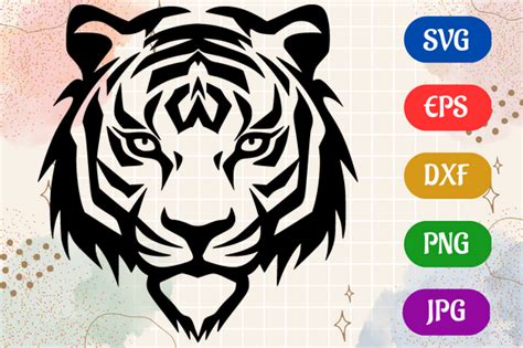 Tiger | Silhouette SVG EPS DXF Vector Graphic by Creative Oasis · Creative Fabrica