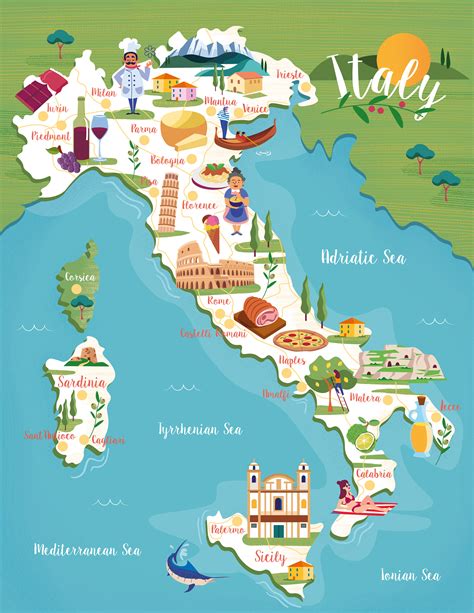 Food and Travel Magazine Italy map :: Behance