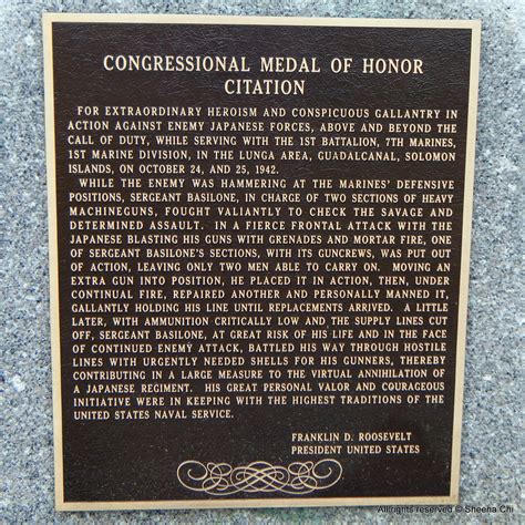 John Basilone Congressional Medal Of Honor Citation | Flickr