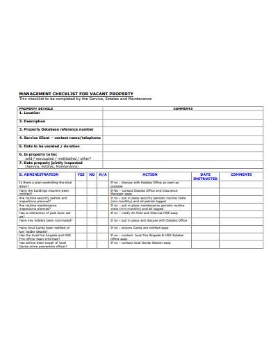 10+ Property Management Checklist Templates in PDF