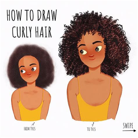 How To Draw Curly Hair Cartoon