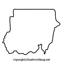 Blank Map of Sudan - Blank World Map