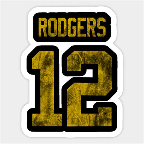 Aaron Rodgers 12 - Aaron Rodgers - Sticker | TeePublic