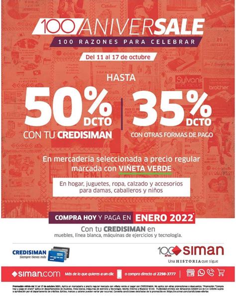 Catalogo Ofertas SIMAN aniversario 100 – Octubre 2021 - Ofertas Ahora