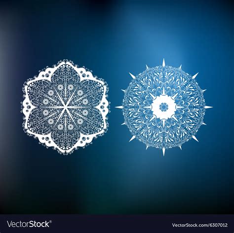 Decorative abstract snowflakes Royalty Free Vector Image