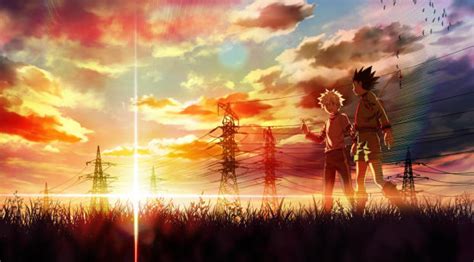 3440x768 Gon and Killua walking at a beautiful sunset 3440x768 Resolution Wallpaper, HD Anime 4K ...