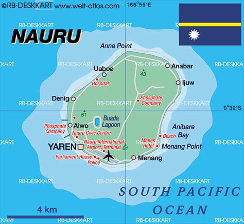 Nauru tourist Map - nauru • mappery