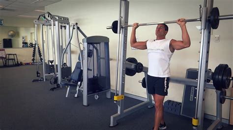 Smith Machine Shoulder Press (Exercises.com.au) - YouTube