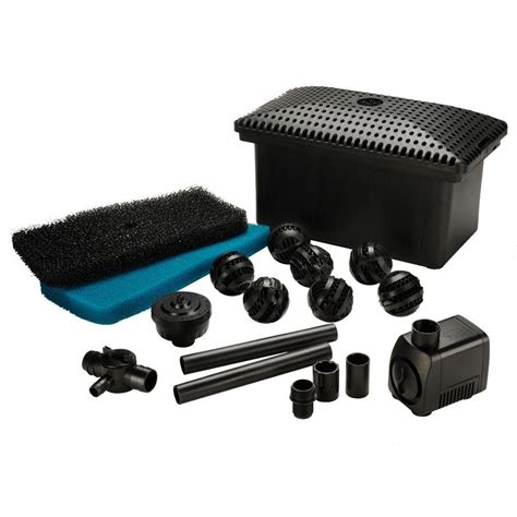 Total Pond Complete Filter Kit with 300-GPH Pond Pump-MF13015 - The Home Depot