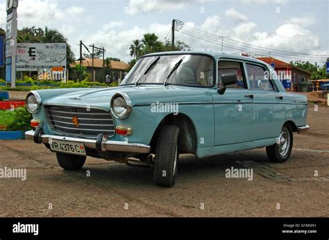 Old car 1960`s build, but great maintained French Peugeot car, in its ...